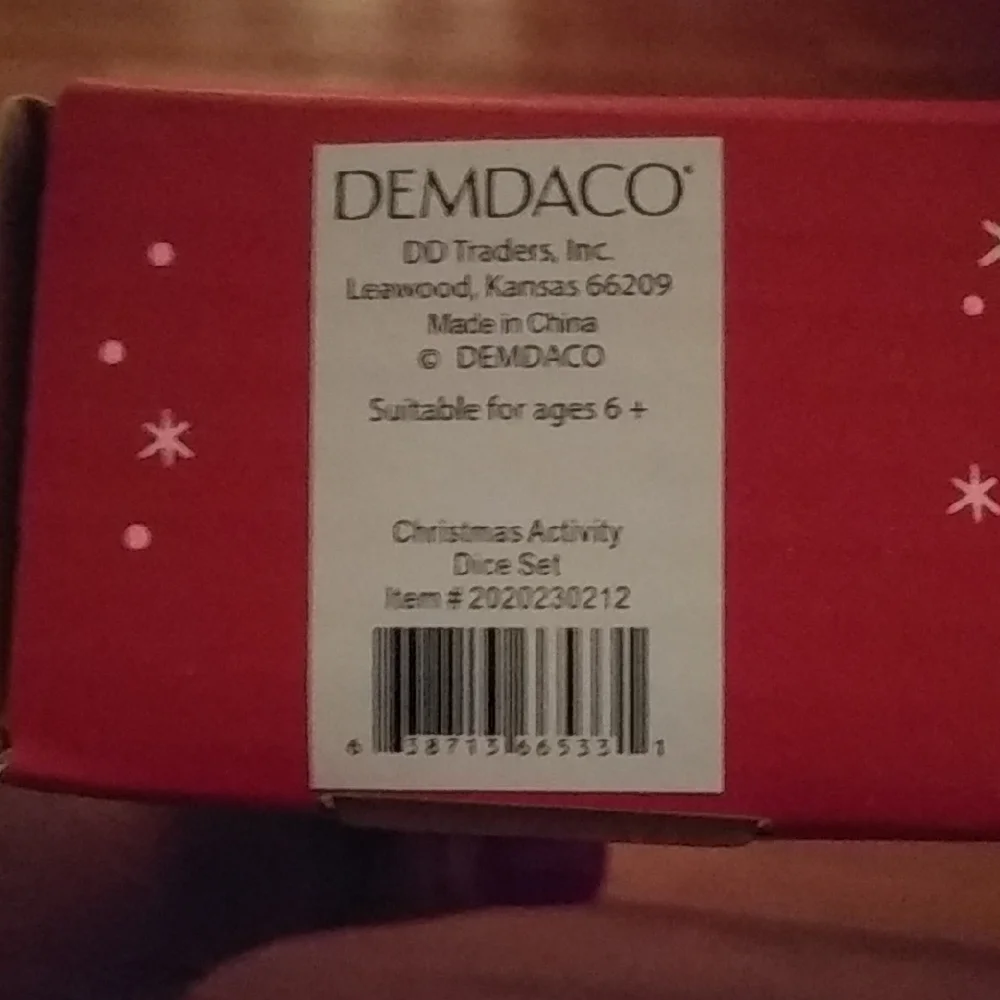Demdaco Party Starter Dice - Red and White